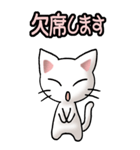 猫ねこにゃんこ その1（白）日常会話（個別スタンプ：17）