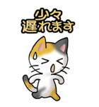 猫ねこにゃんこ その1（三毛）日常会話（個別スタンプ：18）