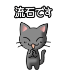 猫ねこにゃんこ その1（黒）日常会話（個別スタンプ：33）