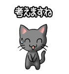 猫ねこにゃんこ その1（黒）日常会話（個別スタンプ：37）