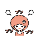 アフロヘアの女の子（個別スタンプ：5）