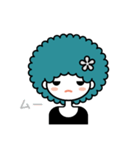 アフロヘアの女の子（個別スタンプ：11）