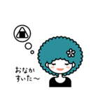 アフロヘアの女の子（個別スタンプ：12）