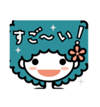 アフロヘアの女の子（個別スタンプ：15）