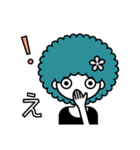 アフロヘアの女の子（個別スタンプ：25）