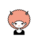 アフロヘアの女の子（個別スタンプ：26）