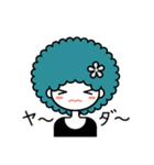 アフロヘアの女の子（個別スタンプ：31）