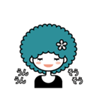 アフロヘアの女の子（個別スタンプ：39）