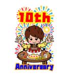 よなちゃんくん-10周年おめでとう編-（個別スタンプ：7）