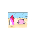 まあるいメンダコの日常(夏)（個別スタンプ：14）
