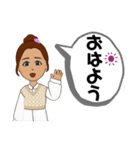 わたしのスタンプお団子ヘアで定番用語（個別スタンプ：36）