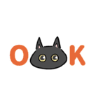 黒猫かぐら イラストスタンプ（個別スタンプ：3）