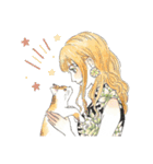 猫と女の子の大人かわいいスタンプ by Kie（個別スタンプ：5）