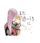 猫と女の子の大人かわいいスタンプ by Kie（個別スタンプ：8）