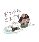猫と女の子の大人かわいいスタンプ by Kie（個別スタンプ：9）