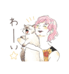 猫と女の子の大人かわいいスタンプ by Kie（個別スタンプ：21）