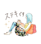猫と女の子の大人かわいいスタンプ by Kie（個別スタンプ：22）