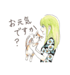 猫と女の子の大人かわいいスタンプ by Kie（個別スタンプ：29）