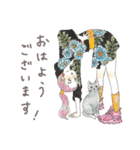 猫と女の子の大人かわいいスタンプ by Kie（個別スタンプ：34）