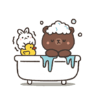 ほこり バニー と BROWN ＆ FRIENDS（個別スタンプ：5）