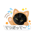 黒猫一家(さくらの巻)（個別スタンプ：11）