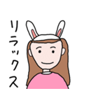 ザンロックうさ耳の子（個別スタンプ：9）