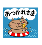 Juns の夏を楽しむ猫たち（個別スタンプ：5）