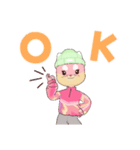 可愛いピンクライちゃん（個別スタンプ：1）