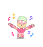 可愛いピンクライちゃん（個別スタンプ：9）