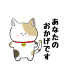 丁寧で褒め上手な三毛猫ちゃん（個別スタンプ：4）