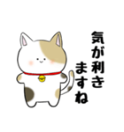 丁寧で褒め上手な三毛猫ちゃん（個別スタンプ：5）