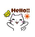 しろねこ♡梅雨から夏♡気持ちを伝えよう（個別スタンプ：4）