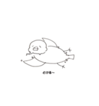 手描き 文鳥さん（個別スタンプ：2）