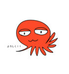 うみのいきもののきもち（ほぼたこ）（個別スタンプ：9）