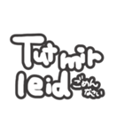 大きな手書き文字deドイツ語日本語スタンプ（個別スタンプ：36）