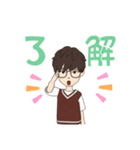 天パメガネのスタンプ（個別スタンプ：10）