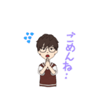 天パメガネのスタンプ（個別スタンプ：13）