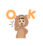 ひげのくま（個別スタンプ：1）
