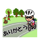【女性版】自転車乗りのラインスタンプ2（個別スタンプ：1）