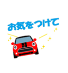 赤い車のでか文字スタンプ（個別スタンプ：21）