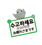 鳩ぽっぽさん 韓国語版（個別スタンプ：33）