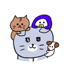 灰色キャットのオノマトペ【猫】（個別スタンプ：4）
