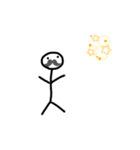 日常で使えるヘンテコ棒人間のスタンプ（個別スタンプ：20）