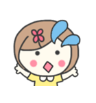 ボブヘア女の子スタンプ（個別スタンプ：8）