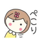 ボブヘア女の子スタンプ（個別スタンプ：11）