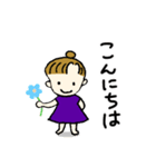 チワワとおだんごヘアの女の子♪日常（個別スタンプ：2）