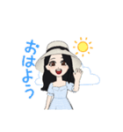 大人かわいいお姉さん夏ベーシック（個別スタンプ：5）