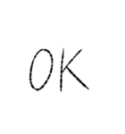頼りない文字スタンプ（個別スタンプ：25）