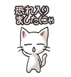 猫ねこにゃんこ その3（白）猫敬語（個別スタンプ：7）