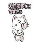 猫ねこにゃんこ その3（白）猫敬語（個別スタンプ：36）